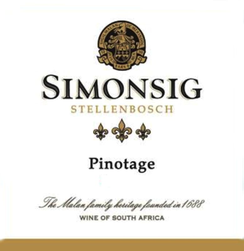 Simonsig Pinotage 2009 Front Label