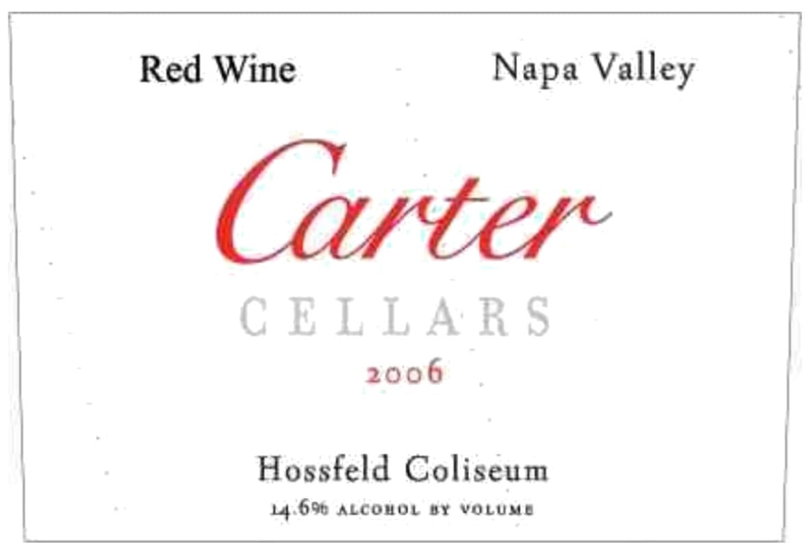 Carter Cellars Hossfeld Coliseum Red Blend 2006 Front Label