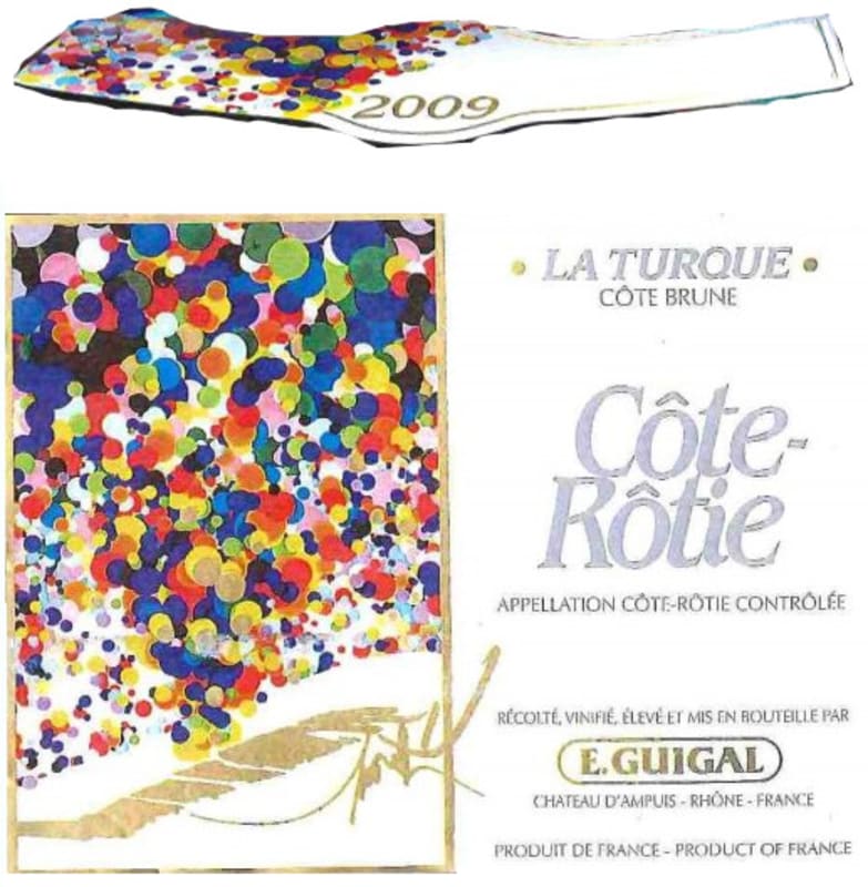 E. Guigal Cote Rotie La Turque 2009 Front Label