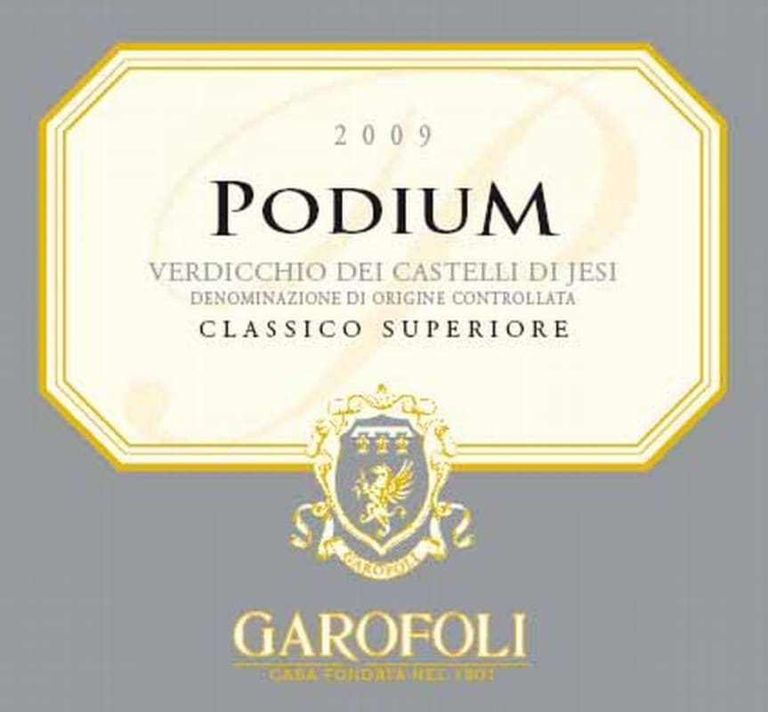 Garofoli Podium Verdicchio dei Castelli di Jesi Classico Superiore 2009 Front Label