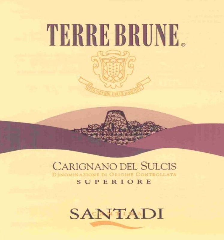 Santadi Carignano del Sulcis Terre Brune 2009 Front Label