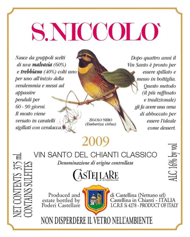 Castellare Vin Santo 2009 Front Label
