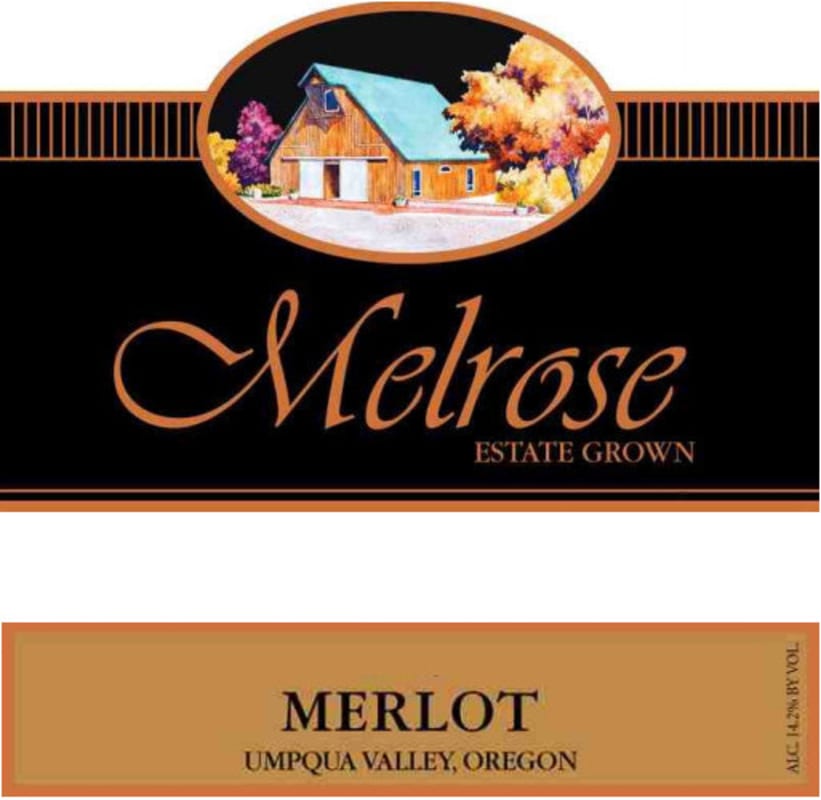 Melrose Wines Merlot 2010 Front Label