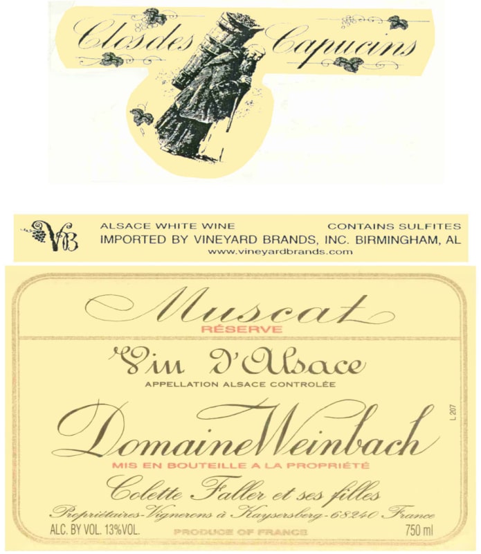 Domaine Weinbach Muscat Reserve 2009 Front Label
