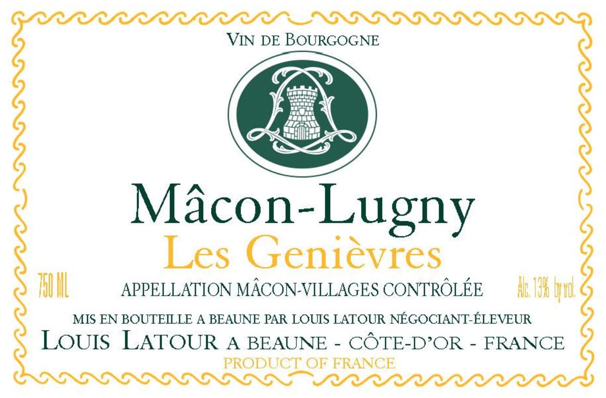 Louis Latour Macon-Lugny Les Genievres 2009 Front Label