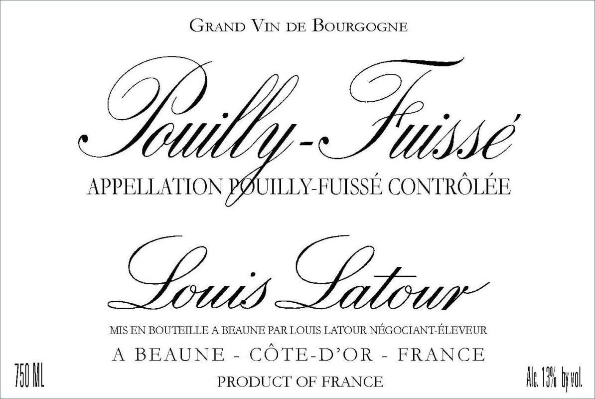 Louis Latour Pouilly-Fuisse 2009 Front Label