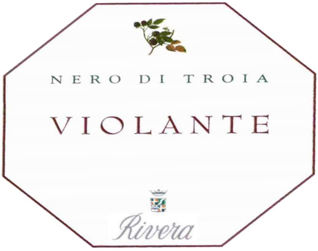 Rivera Violante Nero di Troia 2009 Front Label