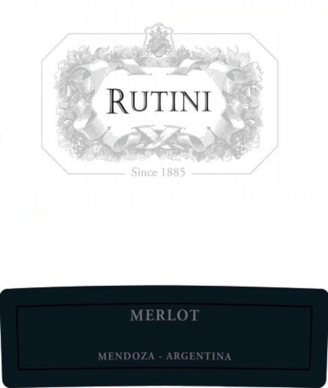 Rutini Merlot 2009 Front Label