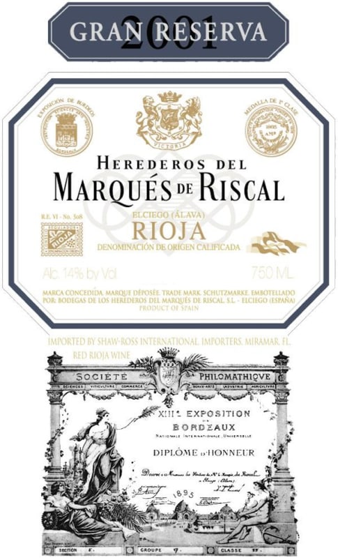 Marques de Riscal Rioja Gran Reserva 2009 Front Label