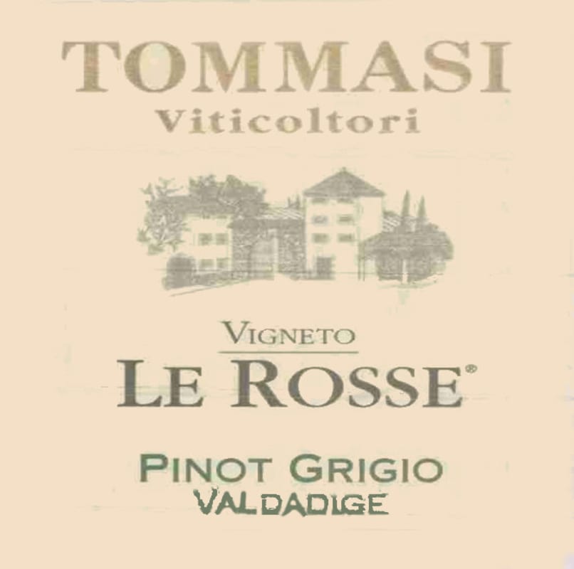 Tommasi Le Rosse Pinot Grigio 2009 Front Label