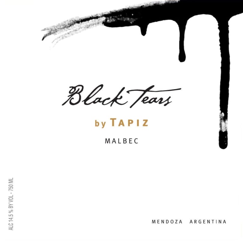 Tapiz Black Tears Malbec 2009 Front Label