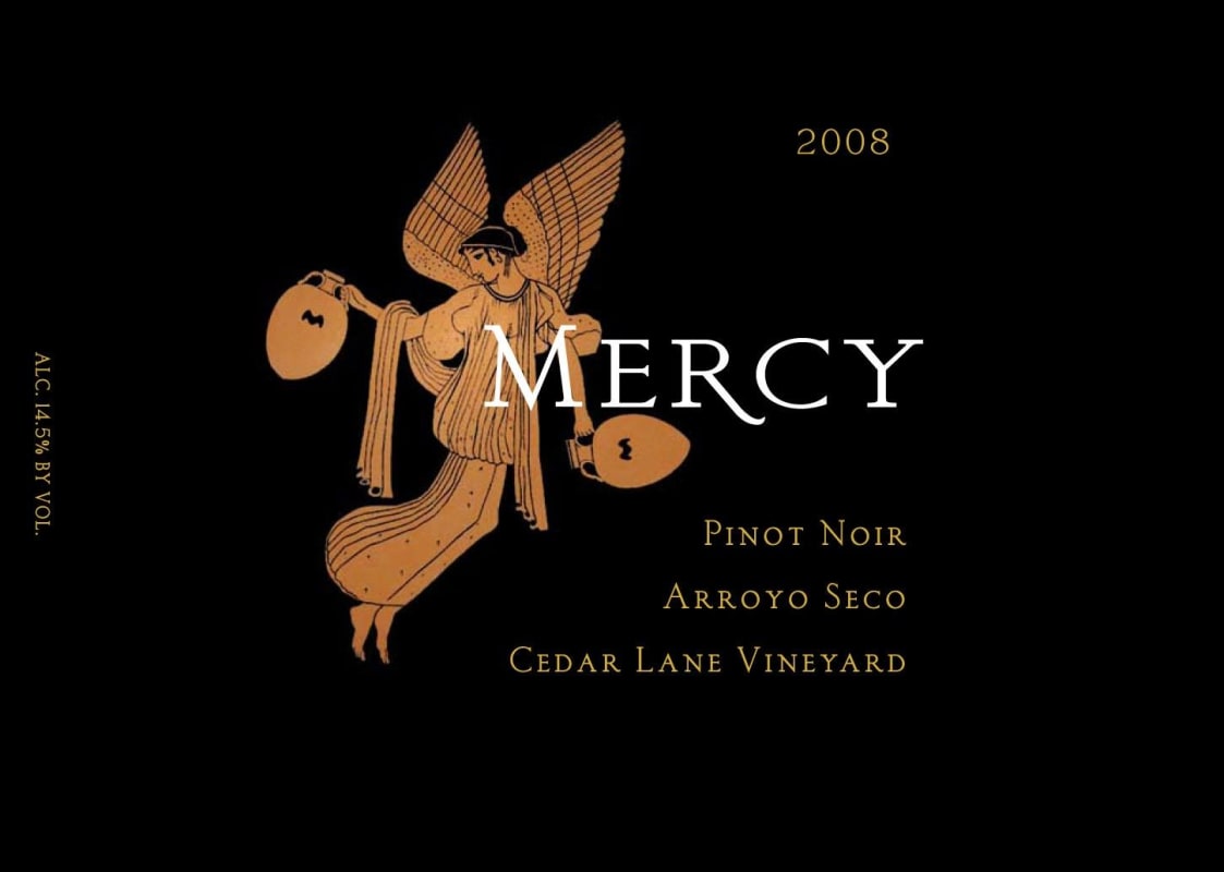 Mercy Vineyards Cedar Lane Vineyard Pinot Noir 2008 Front Label