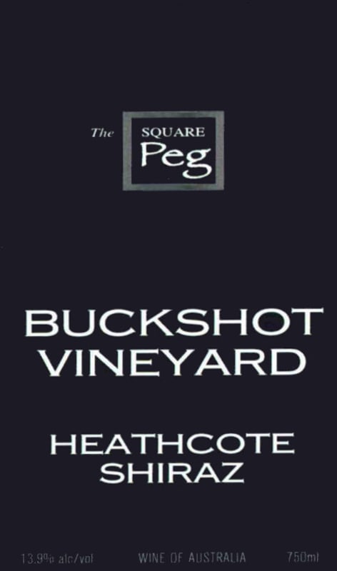 Buckshot Heathcote The Square Peg Shiraz 2009 Front Label