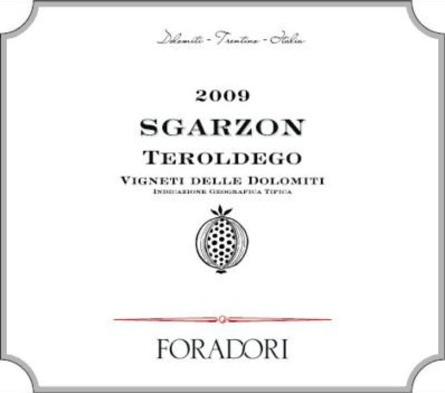 Foradori Sgarzon Teroldego 2009 Front Label