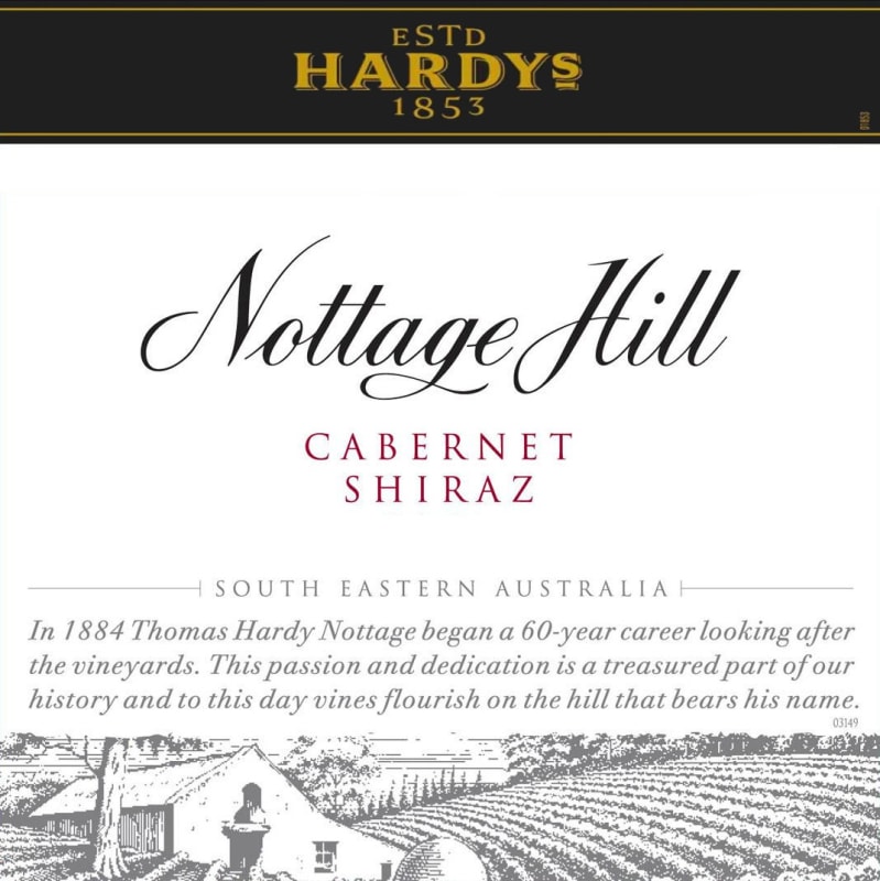 Hardys Nottage Hill Cabernet Shiraz 2009 Front Label