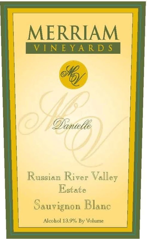 Merriam Vineyards Danielle Sauvignon Blanc 2015 Front Label