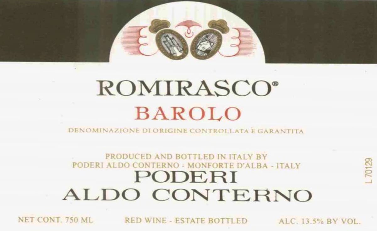 Aldo Conterno Barolo Bussia Romirasco 2009 Front Label