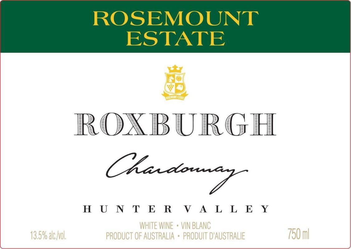 Rosemount Roxburgh Chardonnay 2009 Front Label