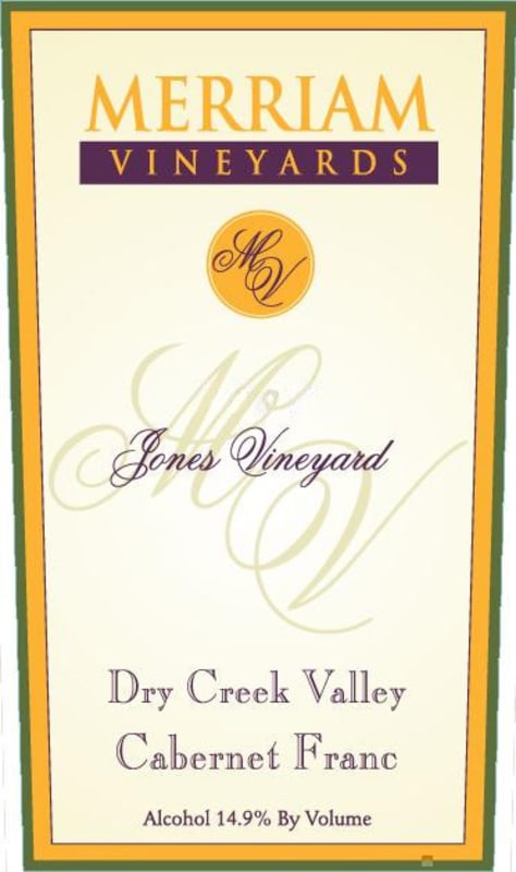 Merriam Vineyards Jones Vineyard Cabernet Franc 2011 Front Label