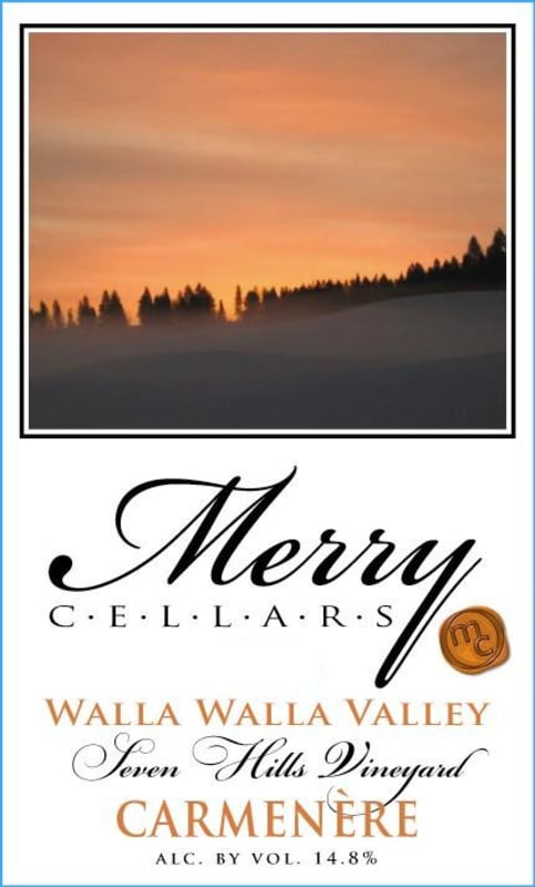 Merry Cellars Winery Seven Hills Vineyard Carmenere 2006 Front Label