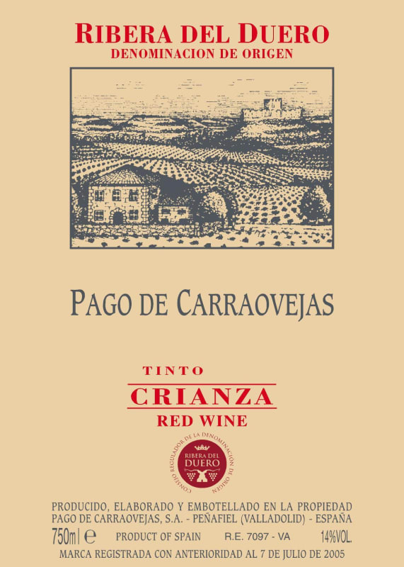 Pago de Carraovejas Crianza 2009 Front Label