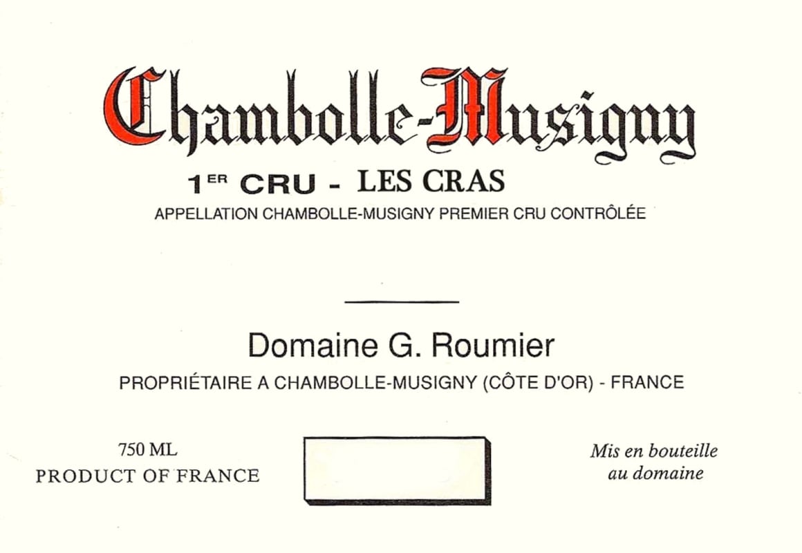 Domaine Georges & Christophe Roumier Chambolle-Musigny Les Cras Premier Cru 2009 Front Label