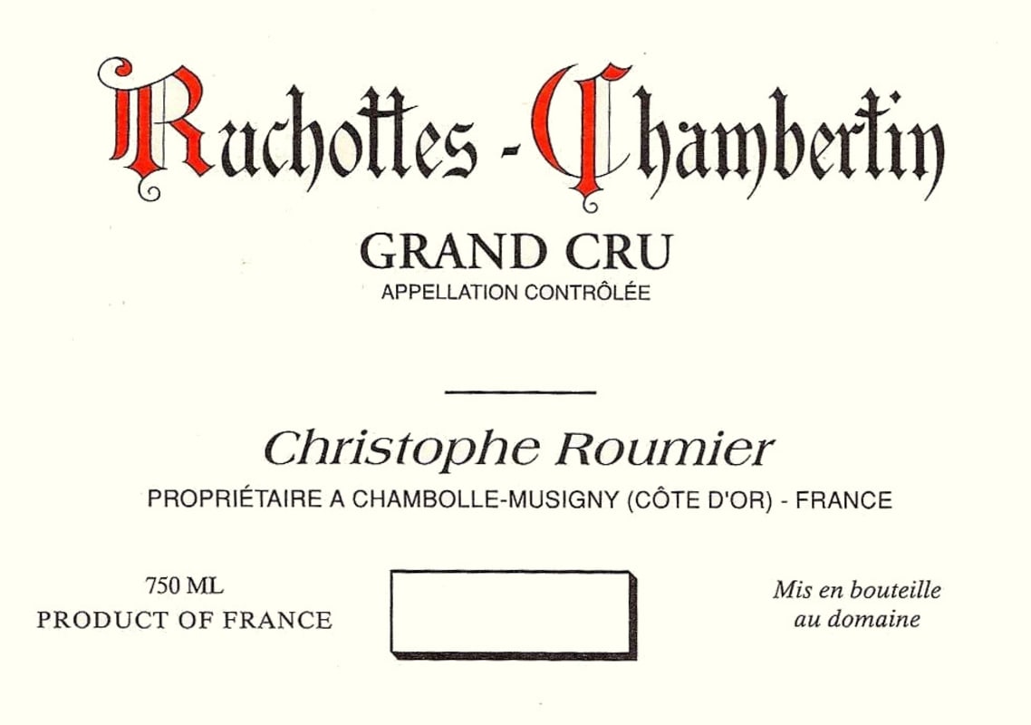 Domaine Georges & Christophe Roumier Ruchottes-Chambertin Grand Cru 2009 Front Label