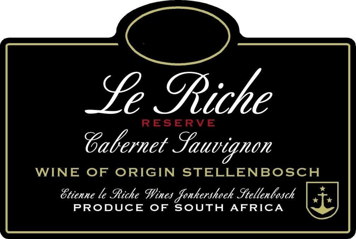 Le Riche Cabernet Sauvignon Reserve 2009 Front Label