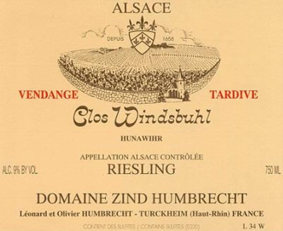 Zind-Humbrecht Clos Windsbuhl Riesling 2009 Front Label