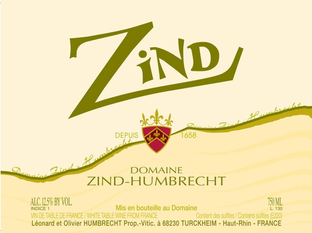 Zind-Humbrecht Zind 2009 Front Label