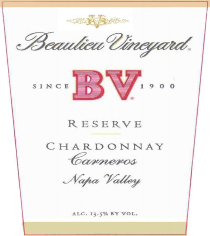 Beaulieu Vineyard Carneros Reserve Chardonnay 2009 Front Label