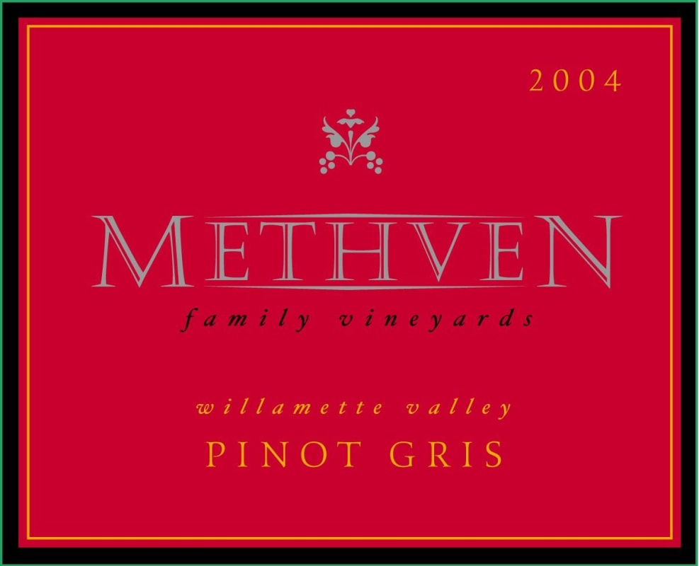 Methven Family Vineyards Pinot Gris 2004 Front Label