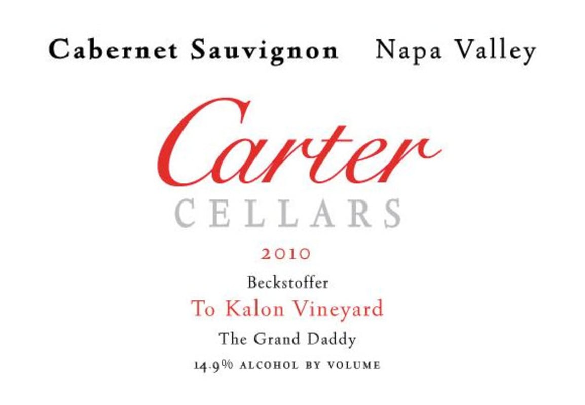 Carter Cellars The Grand Daddy Cabernet Sauvignon 2010 Front Label