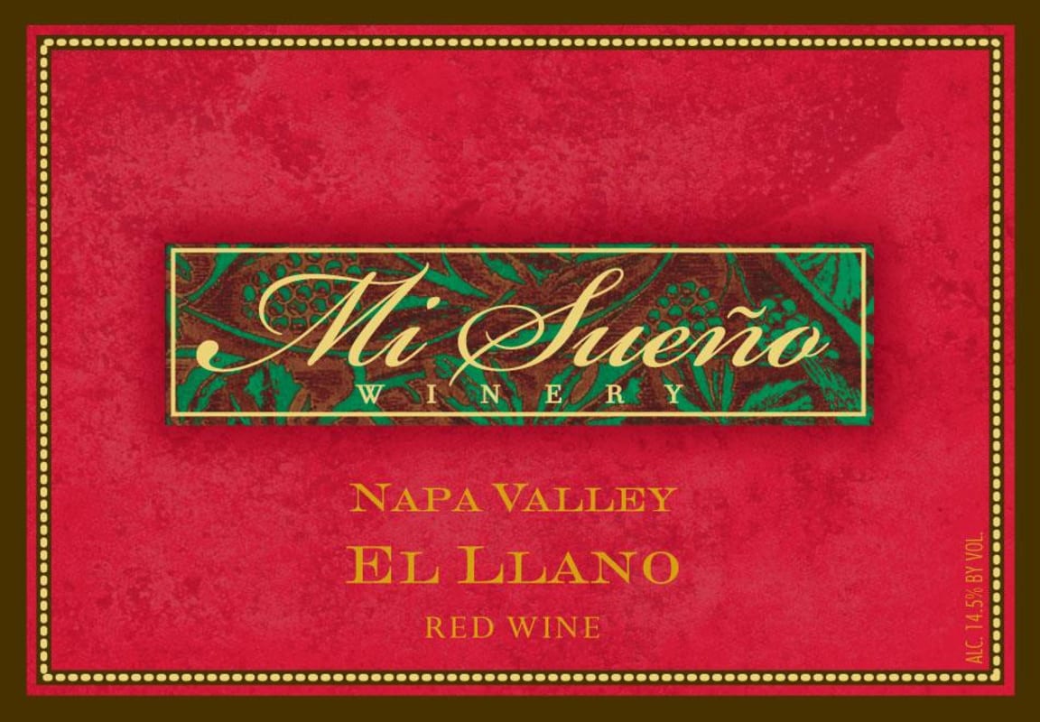 Mi Sueno Winery El Llano Red Blend 2012 Front Label