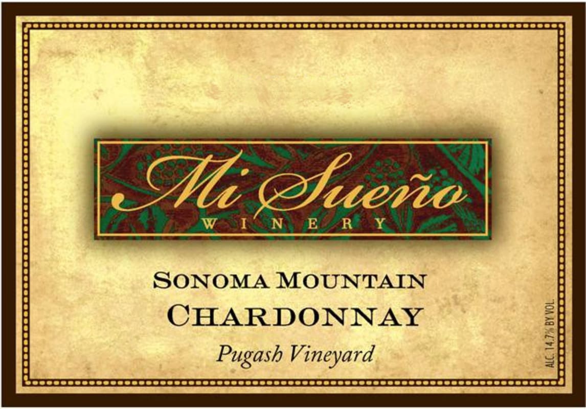 Mi Sueno Winery Pugash Vineyard Chardonnay 2012 Front Label