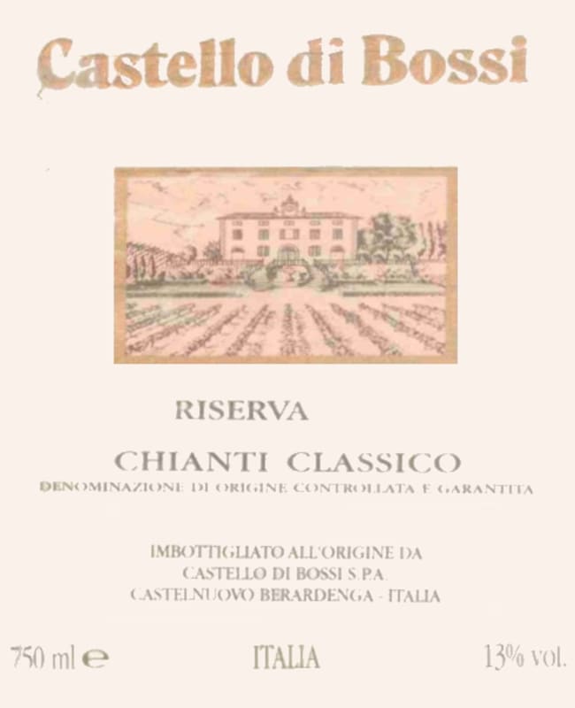Castello di Bossi Chianti Classico Riserva 2009 Front Label