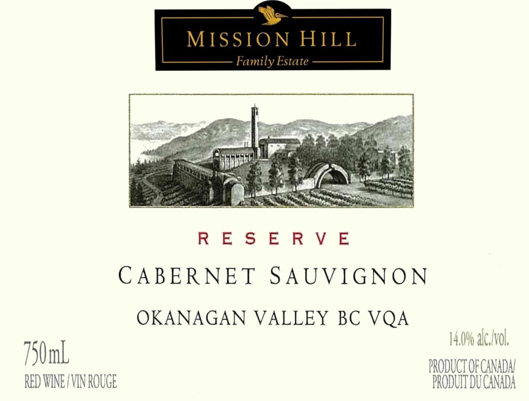 Mission Hill Reserve Cabernet Sauvignon 2010 Front Label