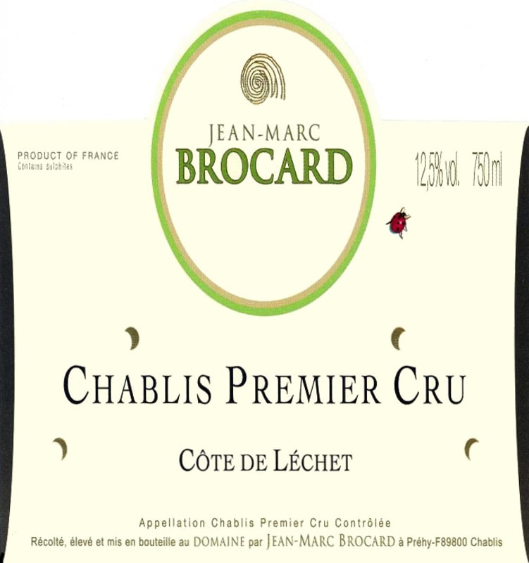 Brocard Chablis Cote de Lechet Premier Cru 2010 Front Label