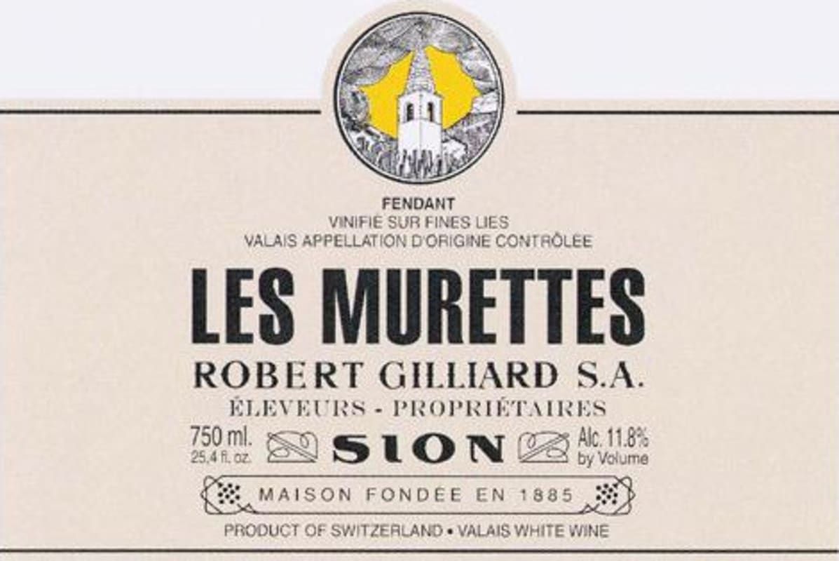 Robert Gilliard Fendant Les Murettes 2010 Front Label