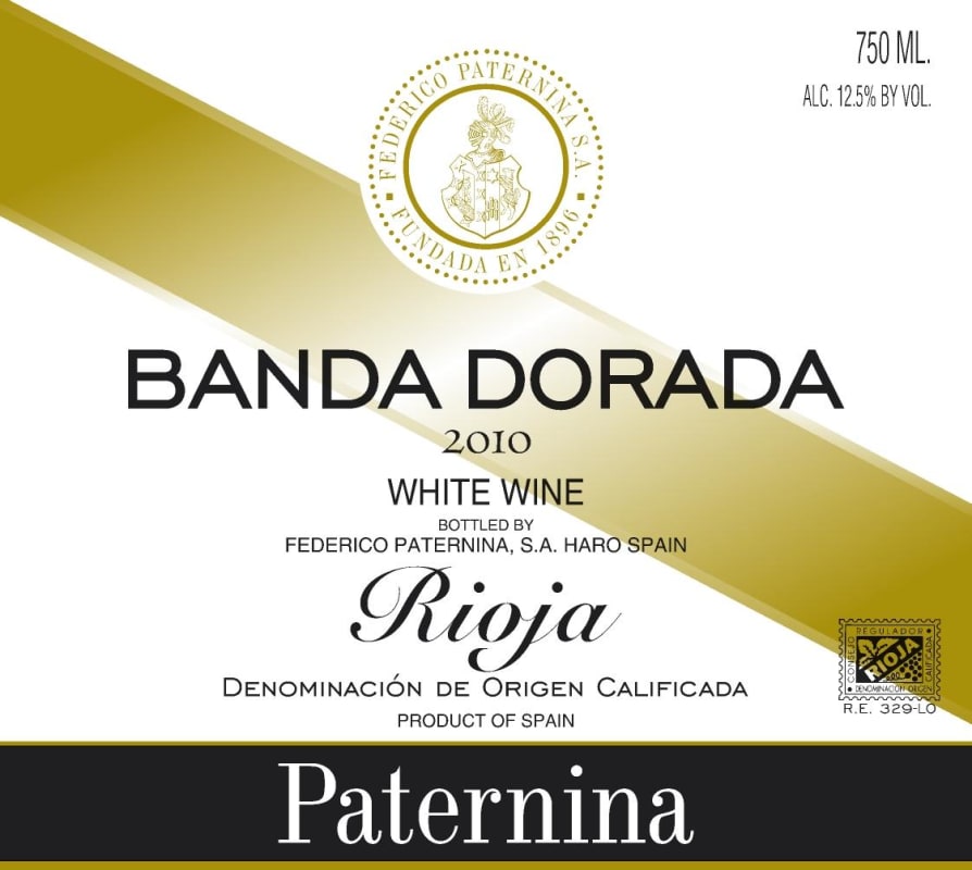 Paternina Banda Dorada White 2010 Front Label