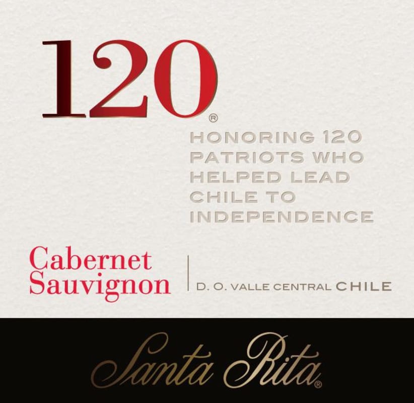 Santa Rita 120 Cabernet Sauvignon 2010 Front Label