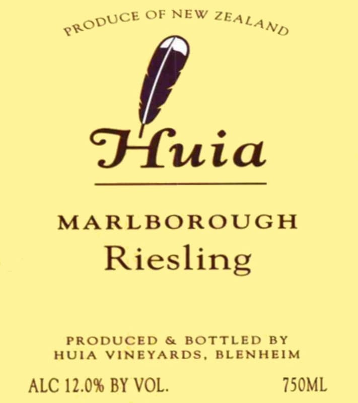 Huia Marlborough Riesling 2010 Front Label