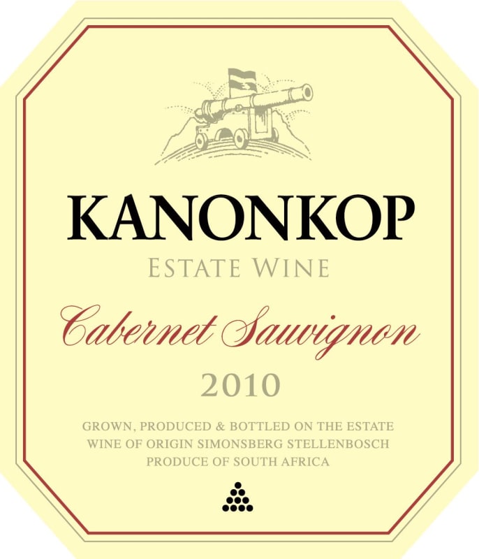 Kanonkop Cabernet Sauvignon 2010 Front Label