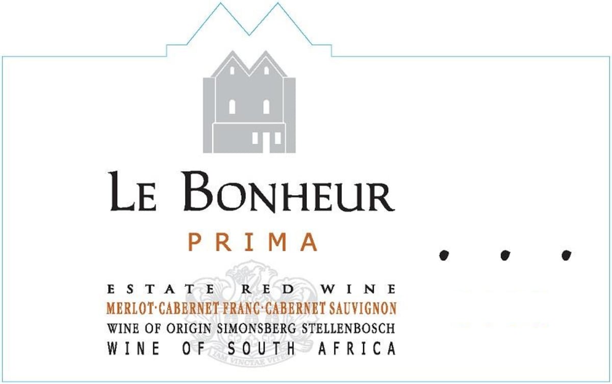 Le Bonheur Estate Prima 2010 Front Label