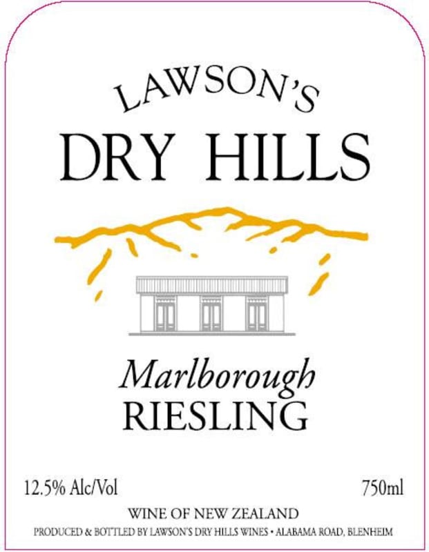 Lawson's Dry Hills Riesling 2010 Front Label