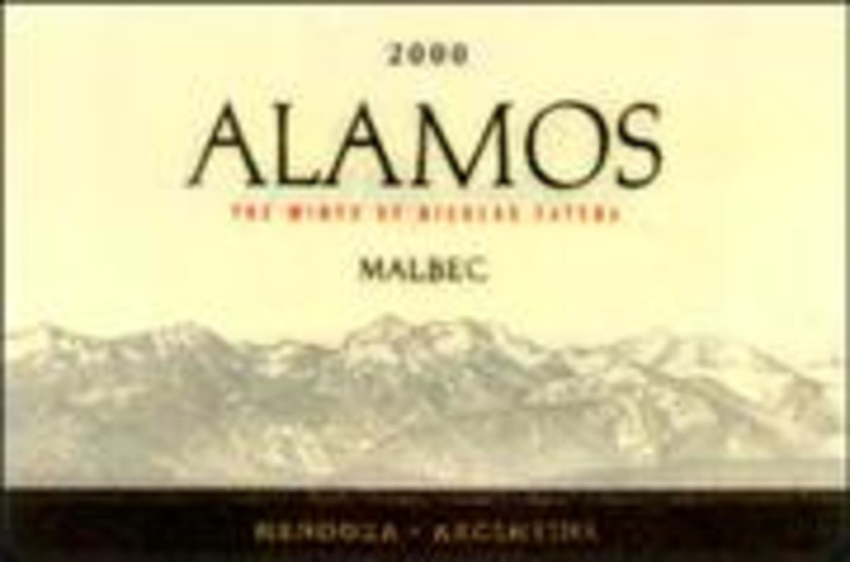 Alamos Malbec 2000 Front Label