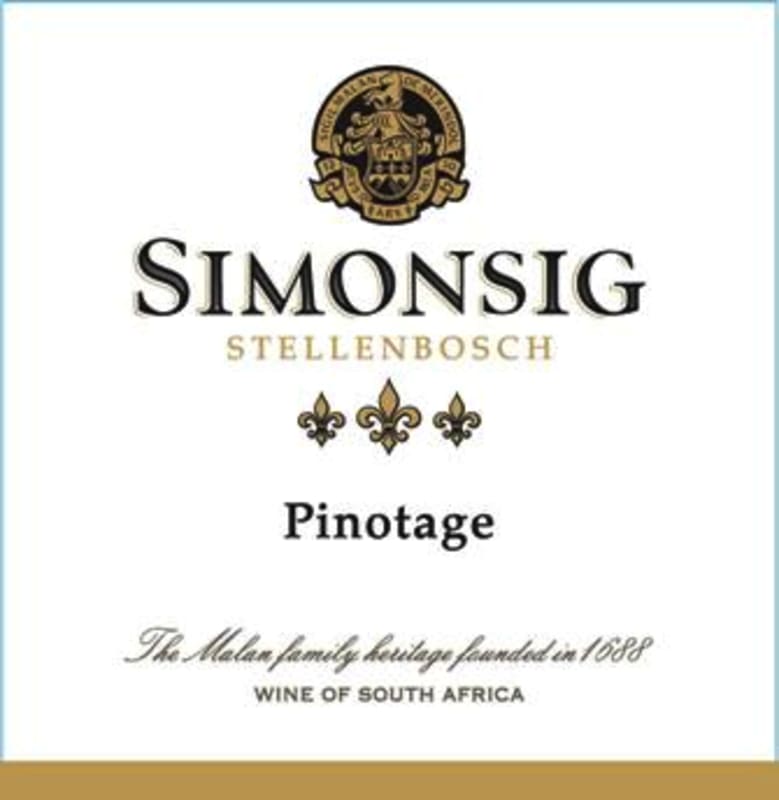 Simonsig Pinotage 2010 Front Label