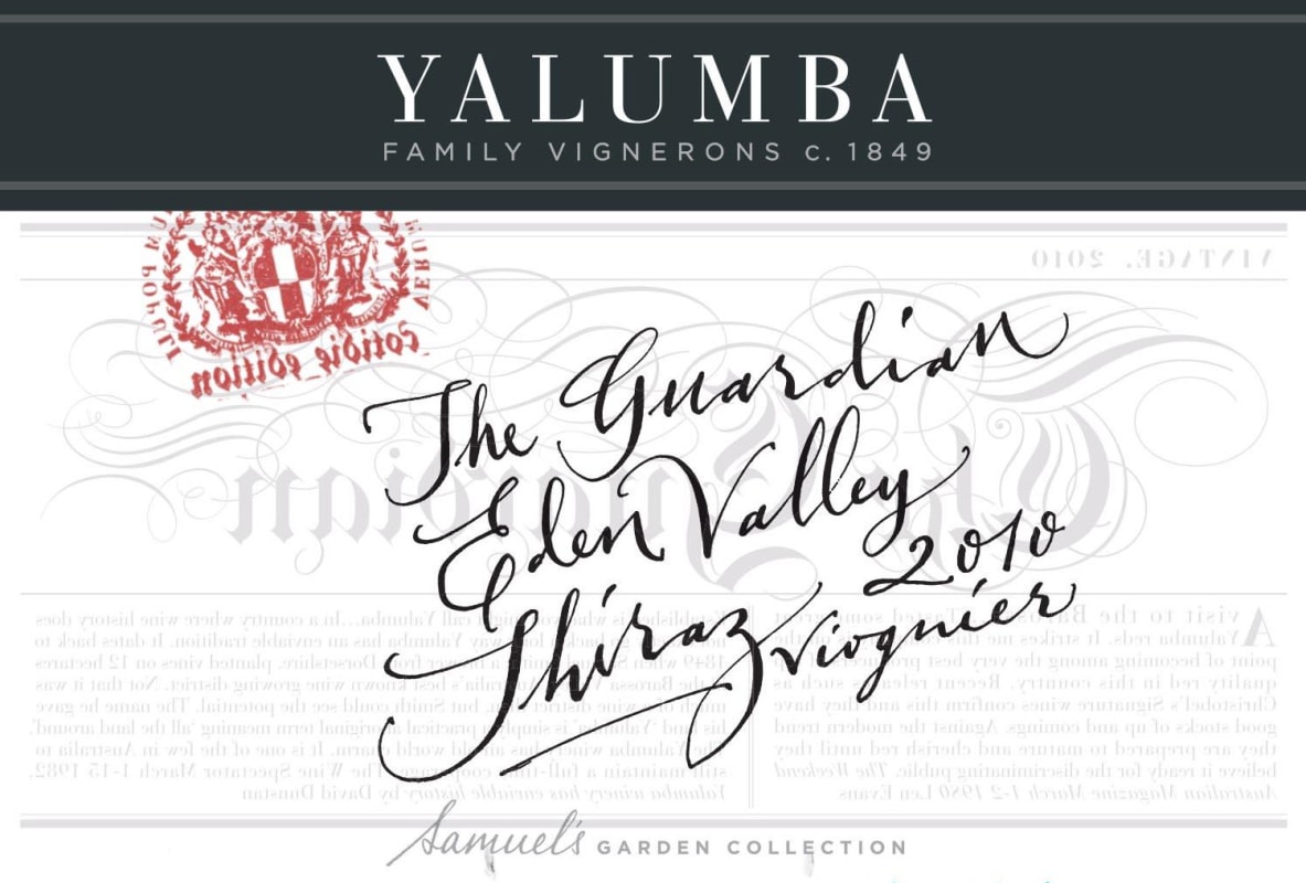 Yalumba The Guardian Shiraz-Viognier 2010 Front Label