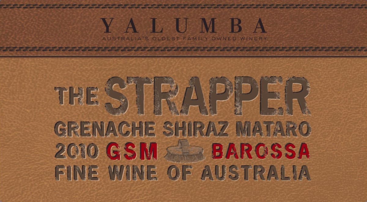 Yalumba The Strapper GSM Barossa 2010 Front Label
