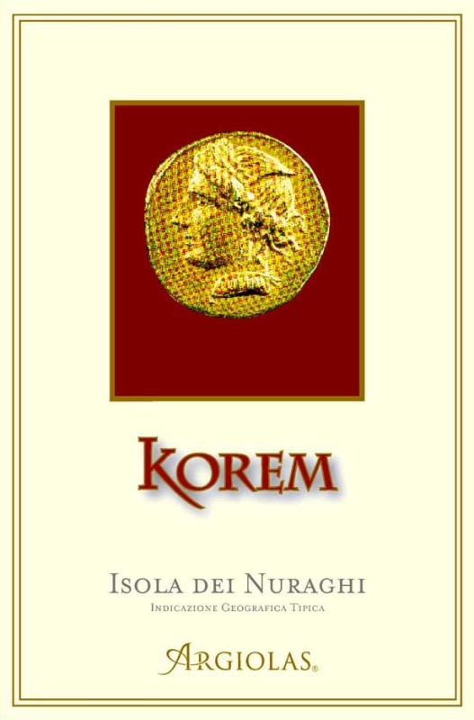 Argiolas Korem 2010 Front Label